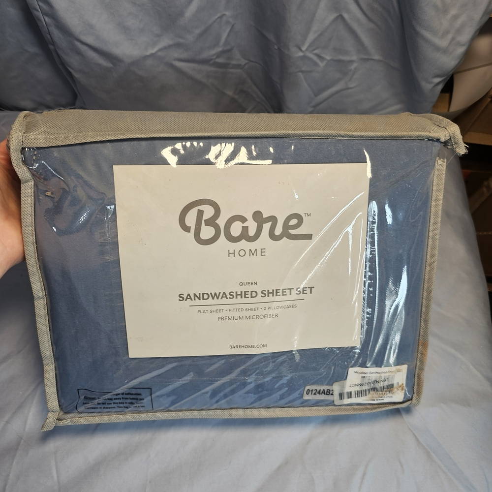 Sandwashed Sheet Set - Blue